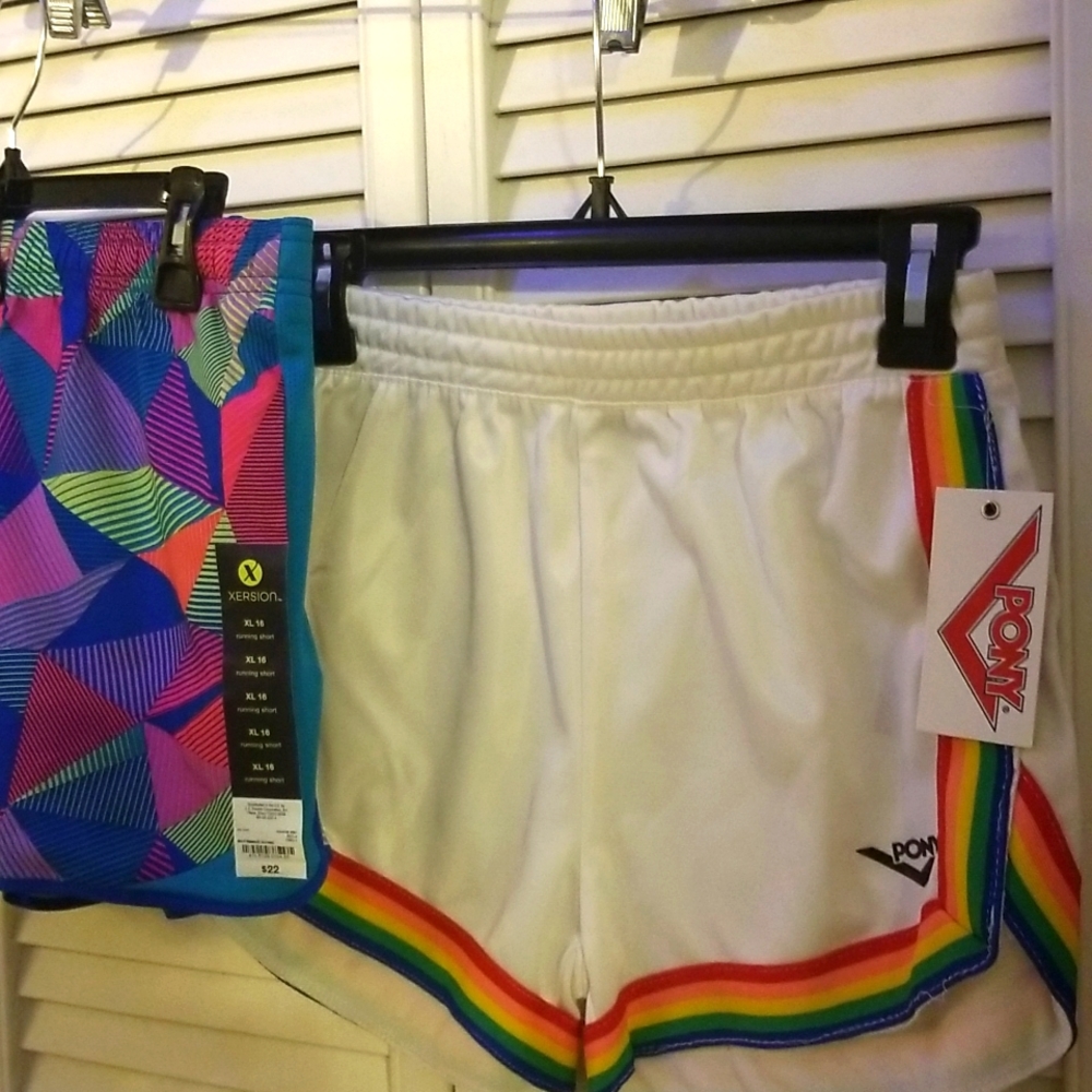 SOLD.  Lot of 2 Girls' Athletic Shorts Size 14/16. NWT